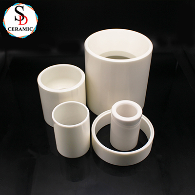 Zirconia Lining Tubes / Ring For Machine Industrial ZrO2 Ceramic Part