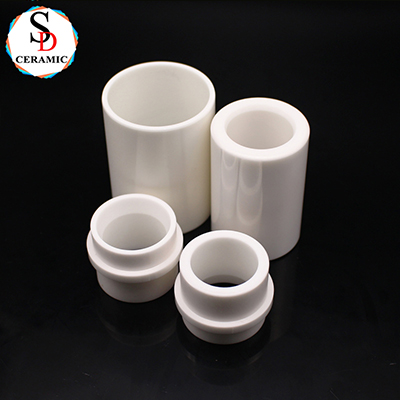 Zirconia Lining Tubes / Ring For Machine Industrial ZrO2 Ceramic Part