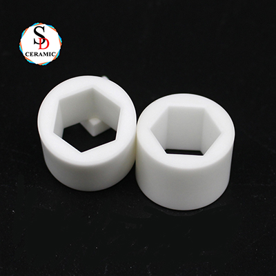 Customize 95 Alumina Inner Hexagonal Ceramic Shaft Sleeve For Deep Well Pump