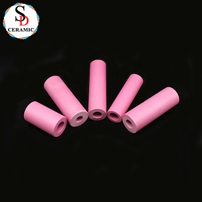 Customized Pink Color 95 Alumina Ceramic Heat Pipe