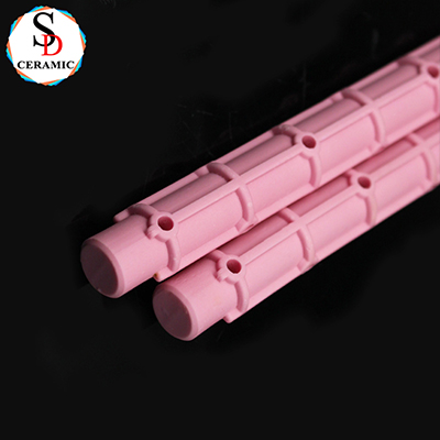 Customized Pink Color 95 Alumina Ceramic Heat Pipe