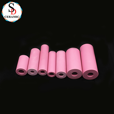 Customize High Heat Resistant Pink 95 Alumina Ceramic Rod Ceramic Pipe