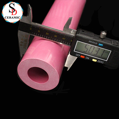 Customize High Heat Resistant Pink 95 Alumina Ceramic Rod Ceramic Pipe