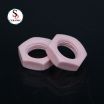 Customized Pink Color 95% Alumina External Hexagonal Round Nut